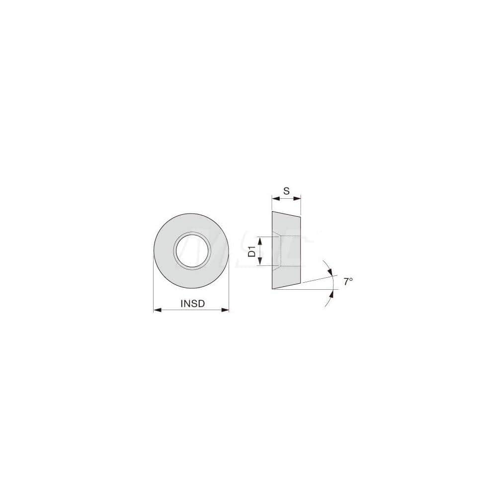 Turning Insert:  RCMT10T3M0-RS AH8015,  Solid Carbide TiAlN Finish,  Neutral,  0.1970″ Corner Radius,  0.0 &deg N/A Round,  Series  RCMT