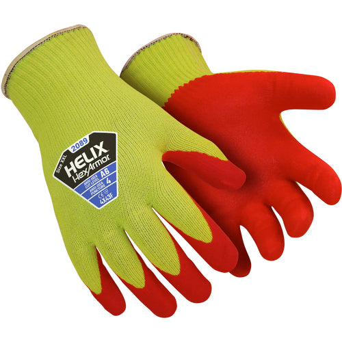 Helix Hi Vis with Foam Nitrile Palm Dip Size M