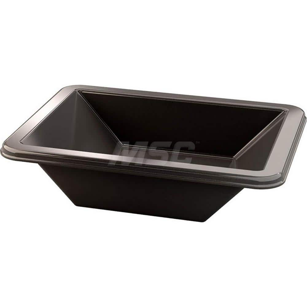 Polyethylene Tub Storage Tote: 6″ High, 20″ Wide, 27″ Long Black, Stacking