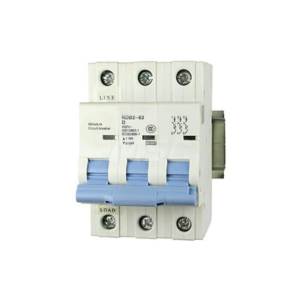 Circuit Breakers; Circuit Breaker Type: C60SP - Supplementary Protection; Milliamperage (mA): 50000; 50; Number of Poles: 3; Breaking Capacity: 10 kA; Tripping Mechanism: Thermal-Magnetic; Terminal Connection Type: Screw; Mounting Type: DIN Rail Mount; Vo