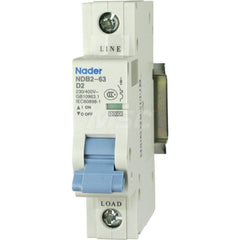 Circuit Breakers; Circuit Breaker Type: C60SP - Supplementary Protection; Milliamperage (mA): 2; 2000; Number of Poles: 1; Breaking Capacity: 10 kA; Tripping Mechanism: Thermal-Magnetic; Terminal Connection Type: Screw; Mounting Type: DIN Rail Mount; Volt