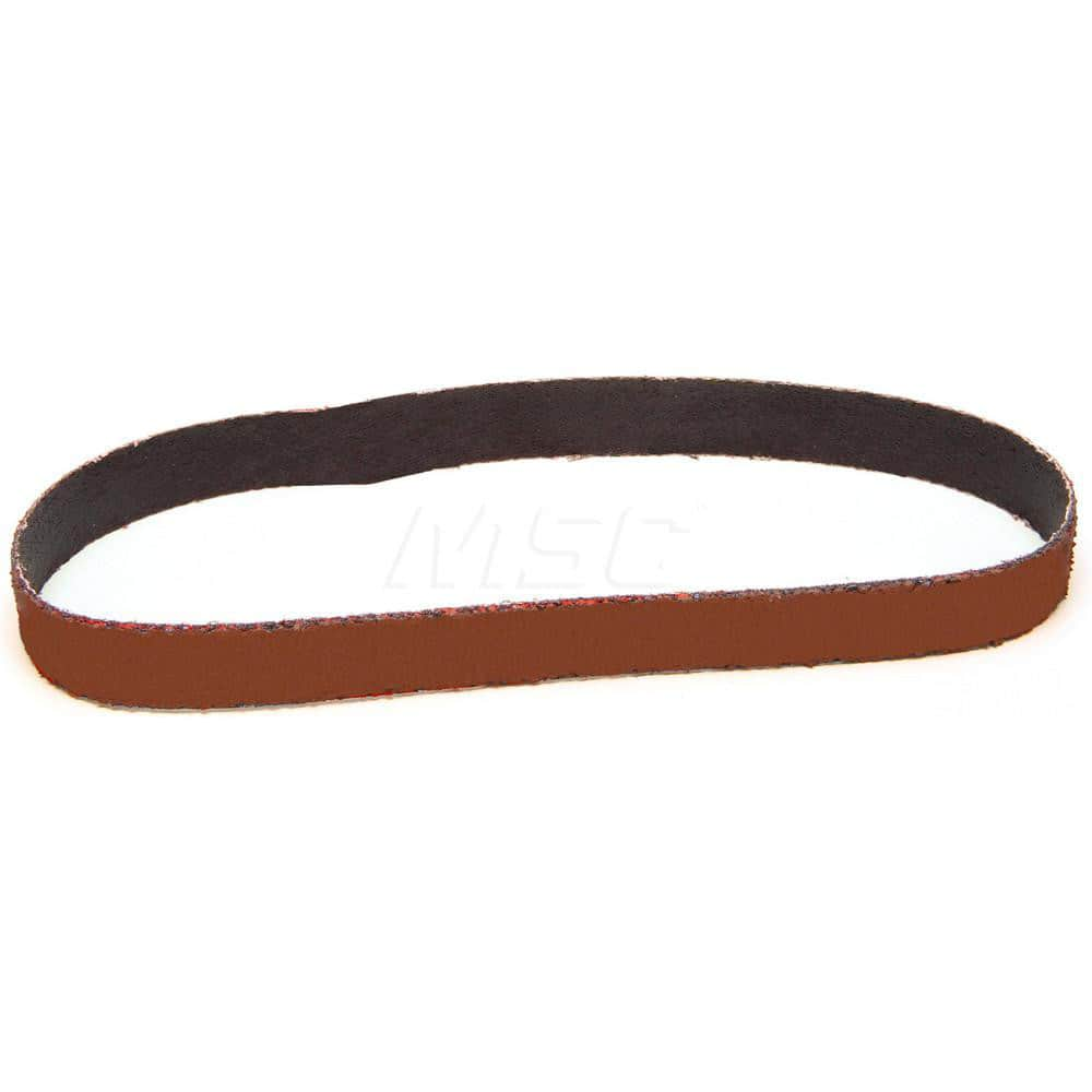 Abrasive Belt: 1/4″ Width, 18″ OAL, 60+ Grit, Ceramic Coated