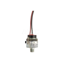 Pressure, Vacuum & Compound Switches; Type: Miniature Vacuum Switch; Compact, Cylindrical Pressure Switch; Thread Size: 1/8; Voltage: 250VAC / 30VDC; Thread Type: NPT Male; Amperage: 5.0000; Electrical Connection: 1/4in Male Spade Terminals; Wetted Parts