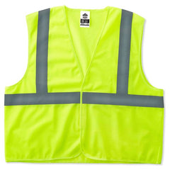 8205HL S/M Econo 2 Hook & Loop Lime Vest - Eagle Tool & Supply