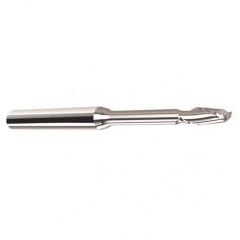 1/8" Dia. - 1/8" LOC - 3" OAL - .015 C/R  2 FL Carbide End Mill with 2.00 Reach - Uncoated - Eagle Tool & Supply