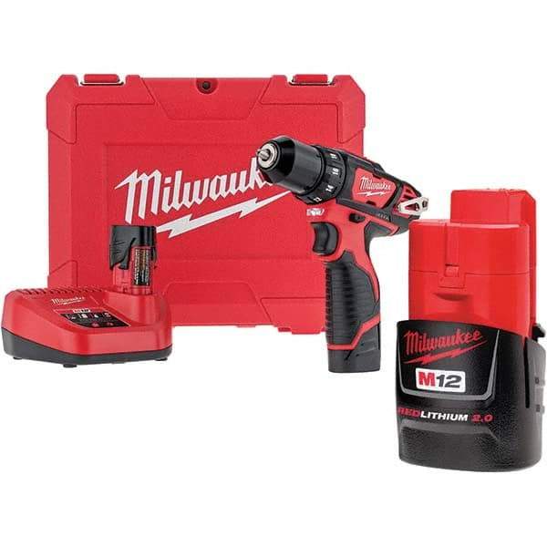 Milwaukee Tool - Cordless Drills Battery Voltage: 12 Battery Chemistry: Lithium-Ion - Eagle Tool & Supply