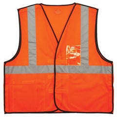 8216BA L/ XL Orange Breakaway Mesh Vest Type R Class 2 W/Id Holder - Eagle Tool & Supply