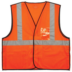 8216BA 2/3 XL Orange Breakaway Mesh Vest Type R Class 2 W/Id Holder - Eagle Tool & Supply