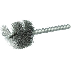 1-1/8″ Power Tube Brush, .008″ Stainless Steel Wire Fill, 1″ Brush Length - Eagle Tool & Supply