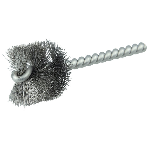 1-1/4″ Power Tube Brush, .008″ Stainless Steel Wire Fill, 1″ Brush Length - Eagle Tool & Supply