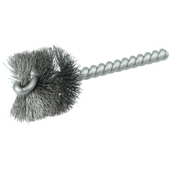 1-1/4″ Power Tube Brush, .008″ Stainless Steel Wire Fill, 1″ Brush Length - Eagle Tool & Supply