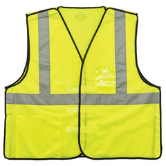8216BA 4/5 XL Lime Breakaway Mesh Vest Type R Class 2 W/Id Holder - Eagle Tool & Supply