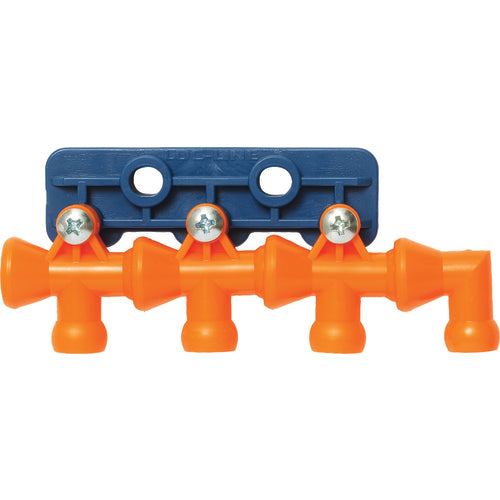 Coolant Hose System Component - 1/4″ Inside Diameter System-1/4″ Modular Manifold w/3 T's, elbow, bracket & screws (Pack of 1) - Eagle Tool & Supply