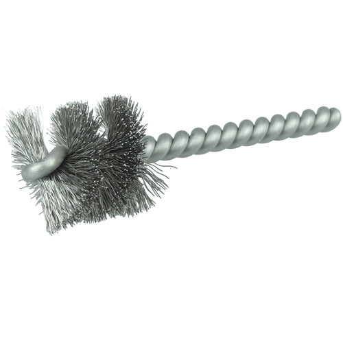1″ Power Tube Brush, .005″ Stainless Steel Fill, 1″ Brush Length - Eagle Tool & Supply