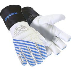 Winter Goatskin Leather Glove with Foam Impact Padding and Extended Gauntlet Cuff, Size M
