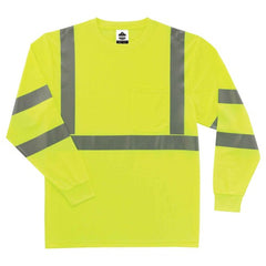 8391 2 XL Lime Long Sleeve T-Shirt Type R Class 3 - Eagle Tool & Supply