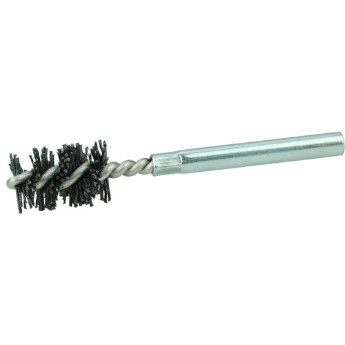 Burr-Rx 5/8″ Dia Power Tube Brush, .026/120CG Crimped Fill, 1″ Brush Length, 3-1/2″ Overall Length - Eagle Tool & Supply