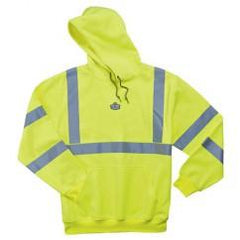 8393 L LIME HOODED SWEATSHIRT - Eagle Tool & Supply