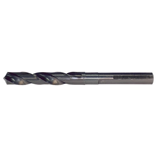 ‎1-13/64 RHS / RHC HSS 118 Degree Radial Point 1/2 Reduced Shank Silver & Deming Drill - Steam Oxide - Exact Industrial Supply