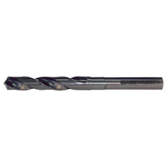 ‎1-7/64 RHS / RHC HSS 118 Degree Radial Point 1/2 Reduced Shank Silver & Deming Drill - Steam Oxide - Exact Industrial Supply