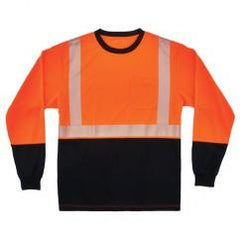 8281BK 4XL ORG/BLK LG SLV T-SHIRT - Eagle Tool & Supply