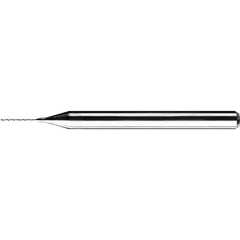 1.36 mm Dia. × 3 mm Shank × 10.2 mm Flute Length × 38 mm OAL, Standard, 130°, AlTiN, 2 Flute, Straight / Cylindrical Solid Carbide Drill - Exact Industrial Supply