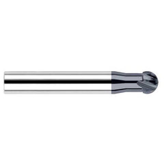 Undercutting End Mills - 0.1181″ Cutter Diameter × 0.5000″ (1/2″) Neck Length × 220° Carbide Undercutting End Mill, 4 Flutes, AlTiN Coated - Exact Industrial Supply