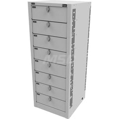 Locker: 16.5″ Wide, 16.5″ Deep, 41.5″ High Black & Light Gray, Steel