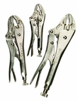 3 Piece - Curved Jaw Locking Plier Set - Eagle Tool & Supply