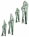 4 Piece - Curved & Straight Jaw Locking Plier Set - Eagle Tool & Supply