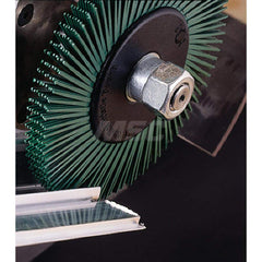 Radial Bristle Brushes; Outside Diameter (Inch): 7.625 in; Abrasive Material: Ceramic; Grit: 400; Brush Thickness (Inch): 0.375