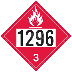 DOT Placards & Holders; Type: Placard; Legend: Flammable Liquid; Legend: Flammable Liquid; Material: Vinyl; Message or Graphic: Flammable Liquid; Legend Color: Red; Material: Vinyl; Compliance Specifications: DOT 49 CFR 172.519; Placard Coating: UV; Langu