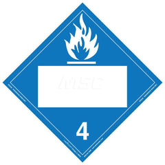 DOT Placards & Holders; Type: Placard; Legend: Dangerous When Wet; Legend: Dangerous When Wet; Material: Vinyl; Message or Graphic: Dangerous When Wet; Legend Color: Blue; Material: Vinyl; Compliance Specifications: DOT 49 CFR 172.519; Placard Coating: UV