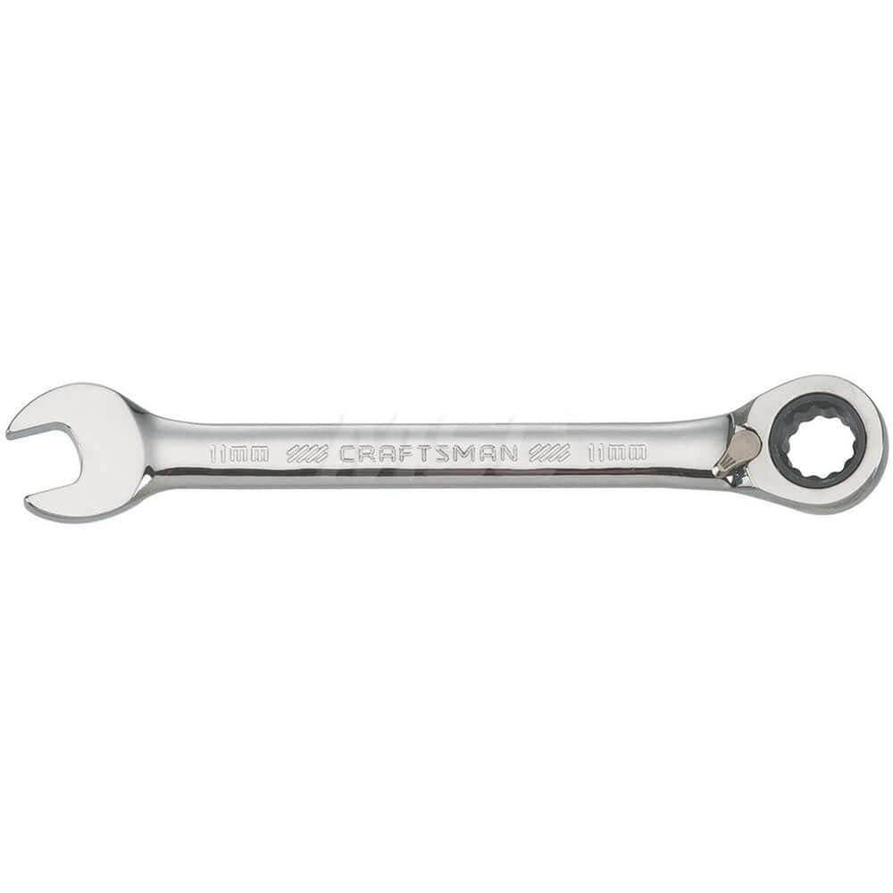 Combination Wrench: Steel, Polished Chrome-Plated