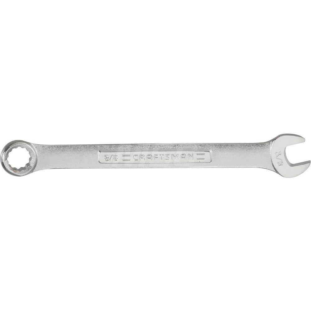 Combination Wrench: Steel, Polished Chrome-Plated