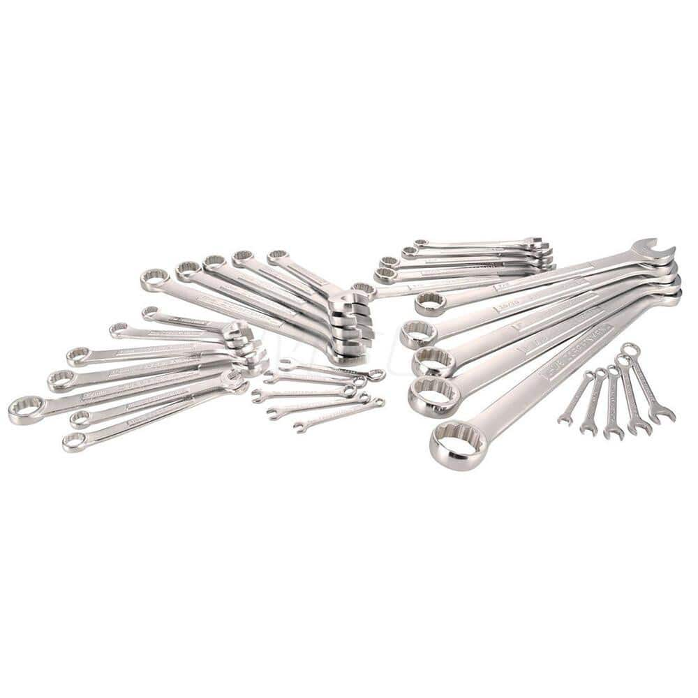 Wrench Set: 32 Pc, Inch & Metric Chrome-Plated