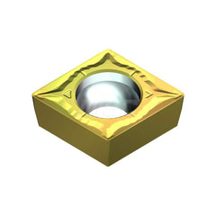 Turning Insert:  CCMT3252EGU T1500Z,  Cermet AlN Finish,  Neutral,  0.3819″ Long,  3/8″ Inscribed Circle,  0.0315″ Corner Radius,  80.0 &deg N/A Diamond,  Series  T1500Z