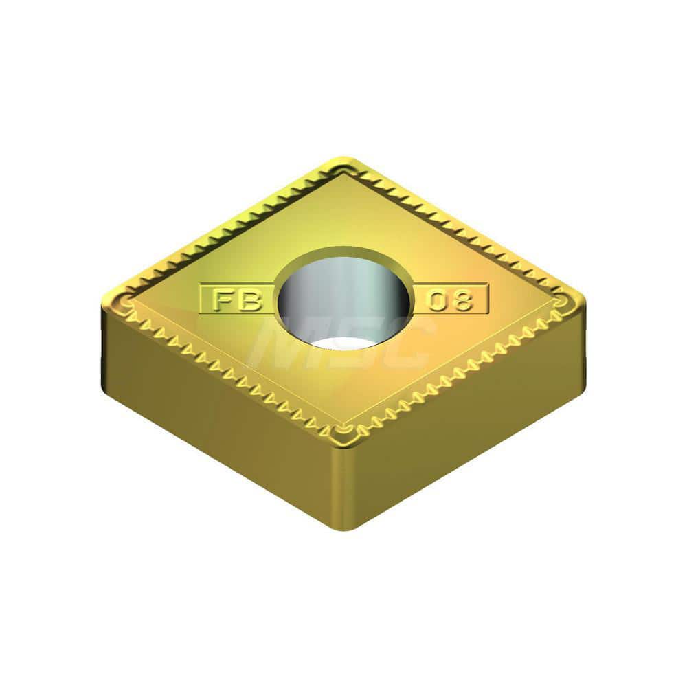 Turning Insert:  CNMG431EFB T2500Z,  Cermet AlN Finish,  Neutral,  0.5079″ Long,  1/2″ Inscribed Circle,  0.0157″ Corner Radius,  80.0 &deg N/A Diamond,  Series  T2500Z