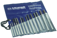 14 Piece-Range Metric Over / Under 4-12mm-HSS-Bright Straight Shank/Straight Flute-Plastic Pouch Chucking Reamers - Eagle Tool & Supply