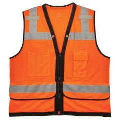 8253HDZ L/XL ORANGE SURVEYORS VEST - Eagle Tool & Supply