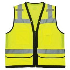 8253HDZ L/XL LIME SURVEYORS VEST - Eagle Tool & Supply