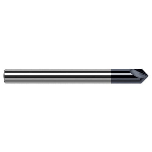 Engraving Cutters - 0.2500″ (1/4″) Shank Diameter × 60° included Carbide Marking Cutter, 2 Flute, AlTiN Coated - Exact Industrial Supply