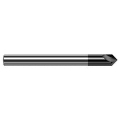 Engraving Cutters - 0.1250″ (1/8″) Shank Diameter × 120° included Carbide Marking Cutter, 2 Flute, Amorphous Diamond Coated - Exact Industrial Supply