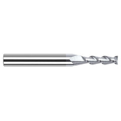 High Helix End Mills for Aluminum Alloys - 0.0400″ Cutter Diameter × 0.1200″ Length of Cut Carbide 45° Helix Square End Mill, 2 Flutes, TiB2 Coated