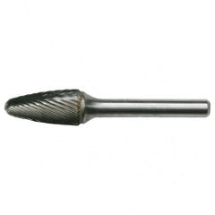 SF-1 Standard Cut Solid Carbide Bur-Round Nose Tree Shape - Eagle Tool & Supply