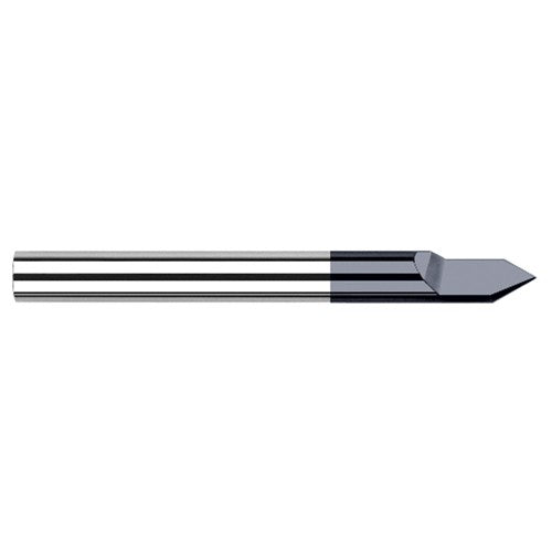 Engraving Cutters - 0.1250″ (1/8″) Shank Diameter × 60° included Carbide Pointed Engraver DE, 1 Flute, AlTiN Coated - Exact Industrial Supply