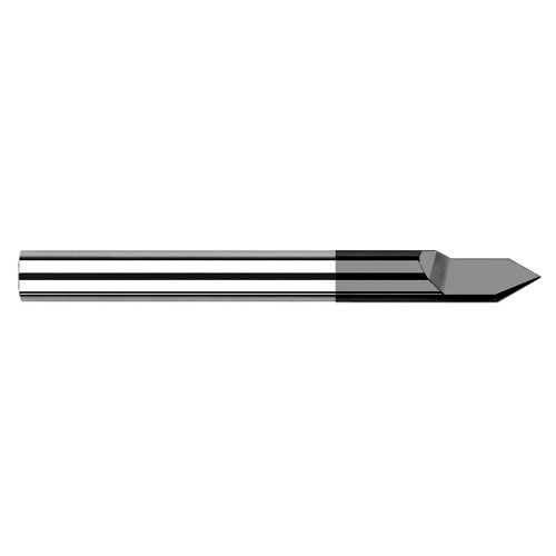 Engraving Cutters - 0.1250″ (1/8″) Shank Diameter × 40° included Carbide Pointed Engraver, 1 Flute, Amorphous Diamond Coated - Exact Industrial Supply