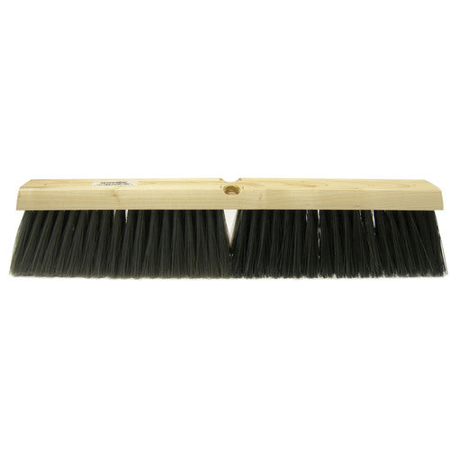 24″ - Black Medium Sweeping Broom Without Handle - Eagle Tool & Supply