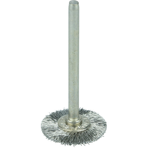 3/4″ Miniature Wire Wheel, .005″ Stainless Steel Fill, 1/8″ Stem - Eagle Tool & Supply