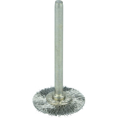 3/4″ Miniature Wire Wheel, .005″ Stainless Steel Fill, 1/8″ Stem - Eagle Tool & Supply
